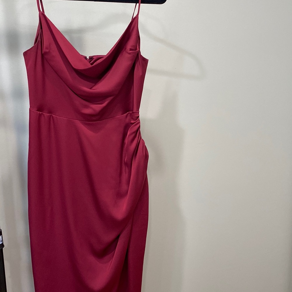 Satin Plum Dress